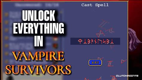 All Spells and Cheat Codes in Vampire Survivors & DLC (March。